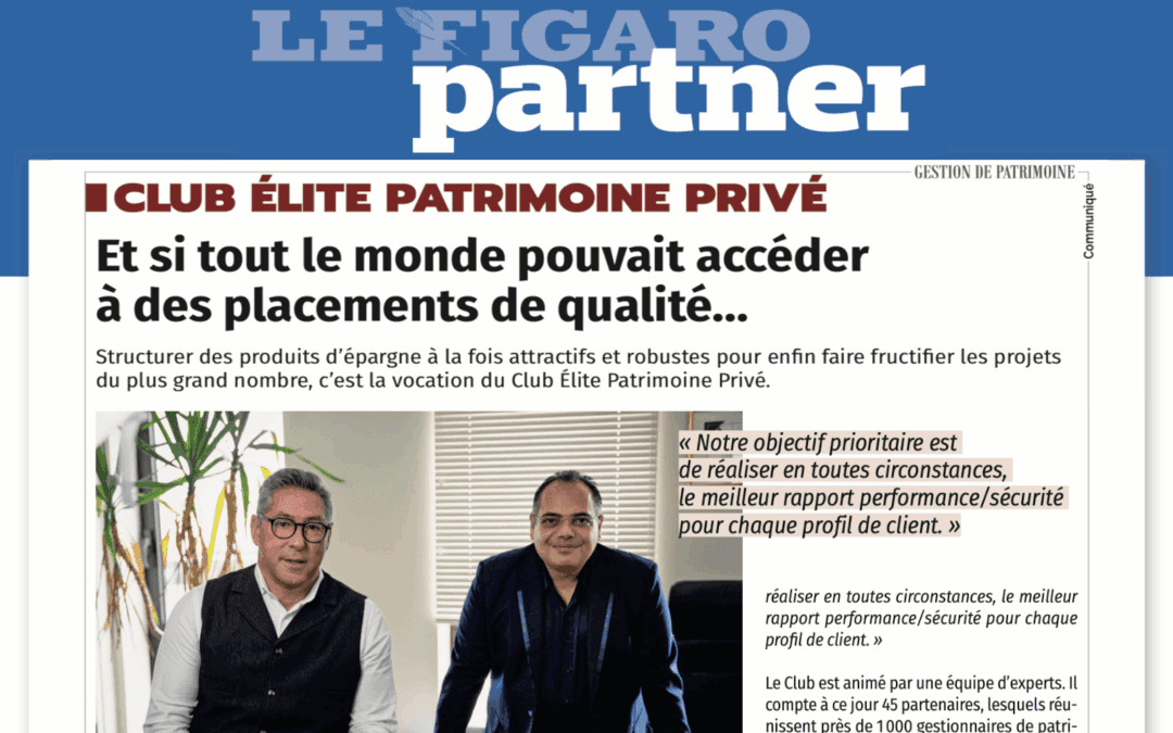 Parution dans Le Figaro Partner
